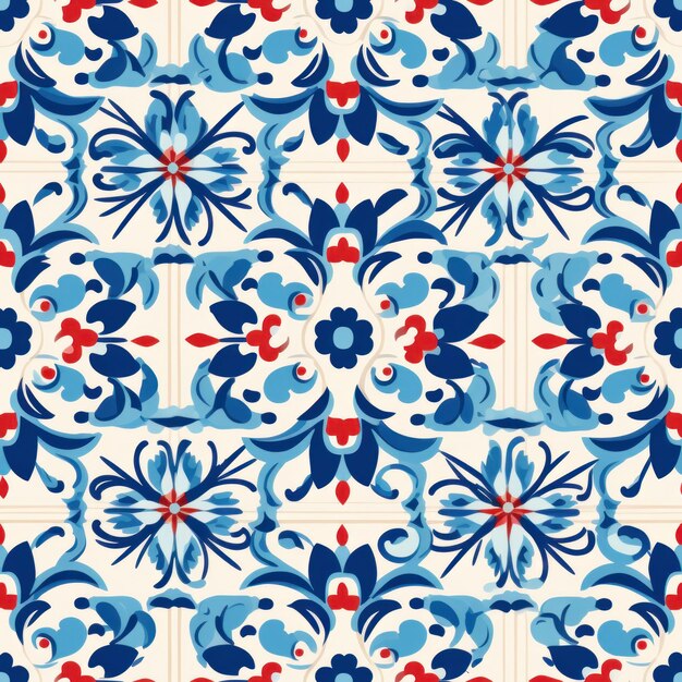 Diseño de azulejos de patrón mediterráneo