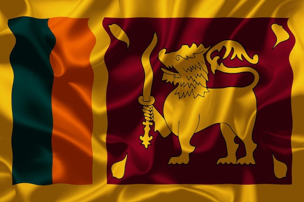 Diseño de la bandera del día nacional de Sri Lanka Ilustración de textura Fondo de bandera de alta calidad