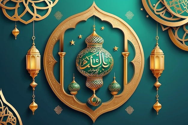 Diseño de la bandera de Eid Al Adha Ilustración vectorial Fondo islámico y árabe