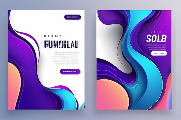 Diseño de banner abstracto líquido Fondo en forma de vector fluido