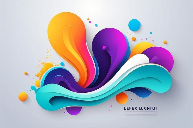 Diseño de banner abstracto líquido Fondo en forma de vector fluido