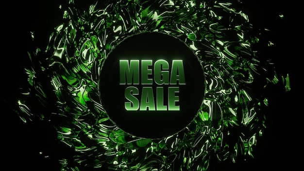Diseño de banner de comercio electrónico de Black Friday Mega Sale