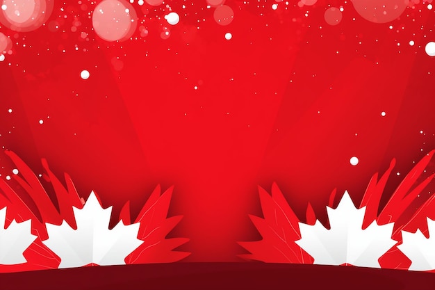 Diseño de banner del día de Canadá con ilustración vectorial de espacio de copia