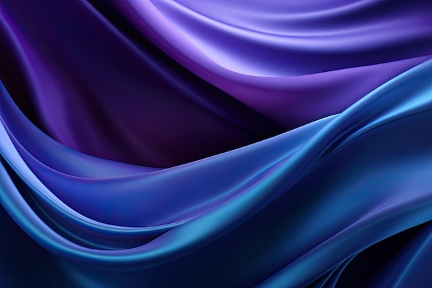 Diseño de banner de fondo de papel tapiz de líneas de onda fluidas abstractas degradado púrpura violeta y rosa dinámico