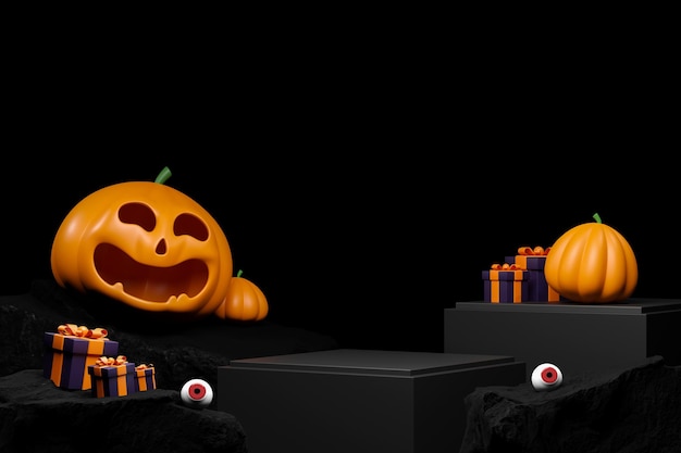 Diseño de banner de halloween feliz