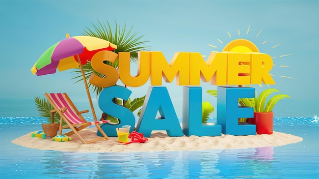 Diseño de banner vectorial de tiempo de verano elementos de playa coloridos en fondo blanco