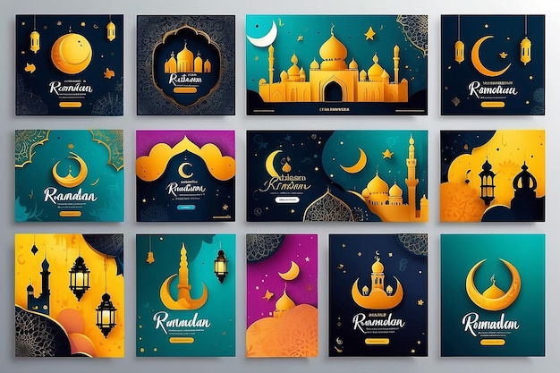 Foto diseño de banners de redes sociales y web ramadan diseño de banners web y de publicaciones de redes sociales