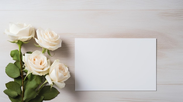 Foto diseño en blanco papel blanco para regalo nombre escrito con diseño de flores