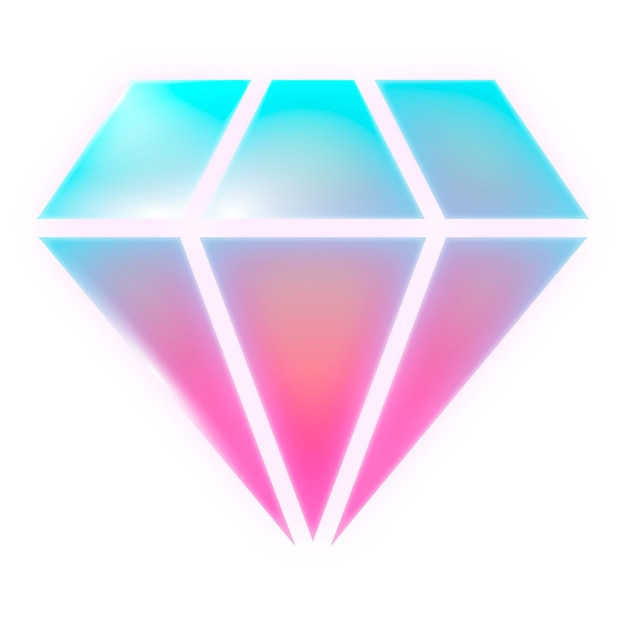 Diseño de brillo de neón en fondo transparente