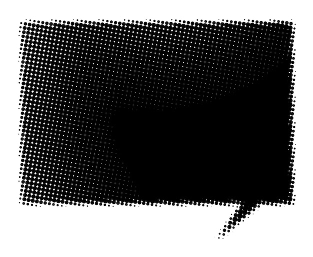 El diseño de la burbuja de voz PNG de medio tono de fondo transparente