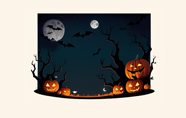 diseño de calabaza de la noche de halloween