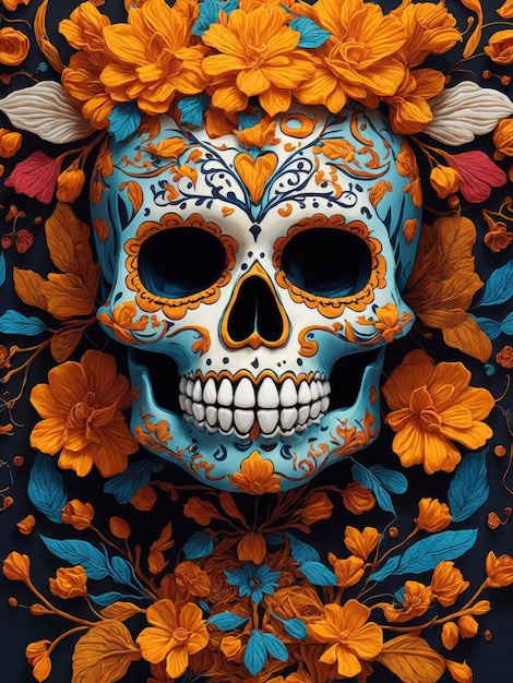 Diseño de la calavera de Halloween