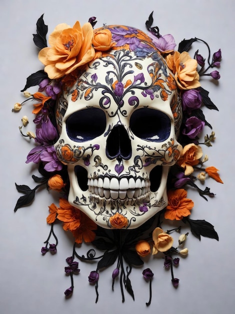 Diseño de la calavera de Halloween