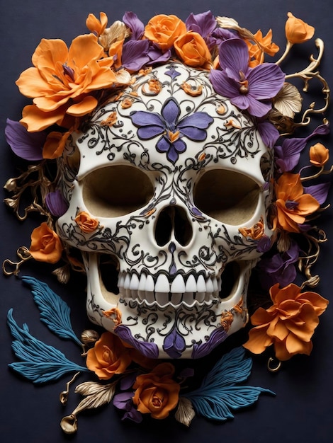 Diseño de la calavera de Halloween