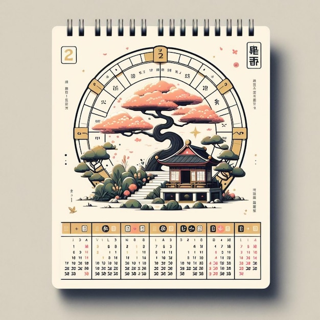 diseño del calendario chino