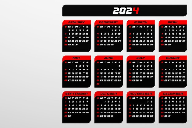 Diseño de calendario simple para 2021 La semana comienza el lunes