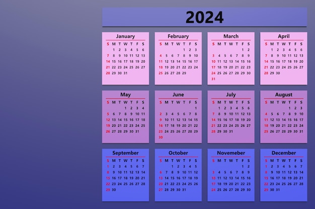 Foto diseño de calendario simple para 2021 la semana comienza el lunes