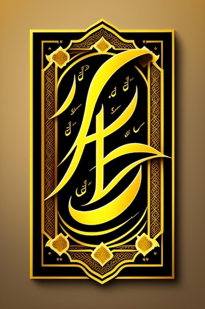 Foto diseño de caligrafía islámica