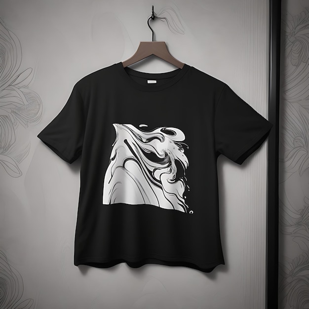 Diseño de camiseta en blanco y negro