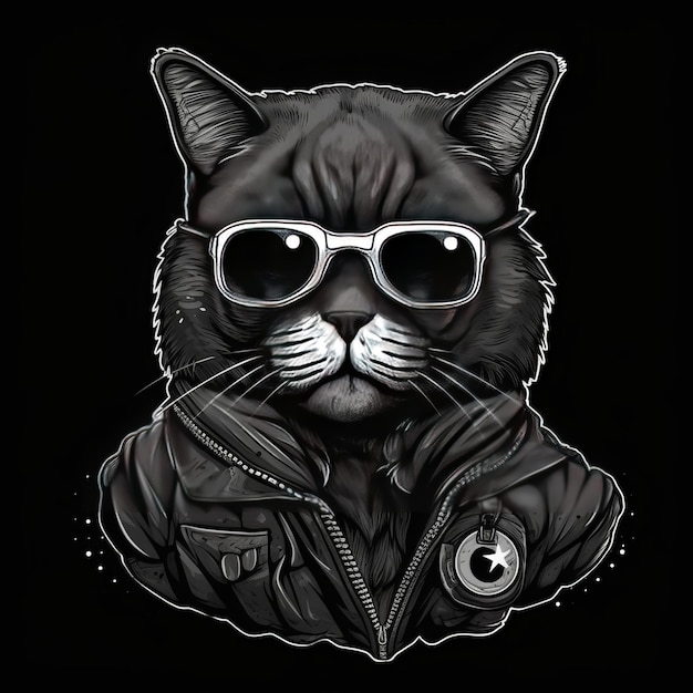 Diseño de camiseta Cool Cat