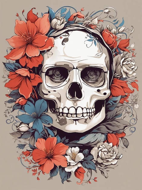 Diseño de camiseta floral