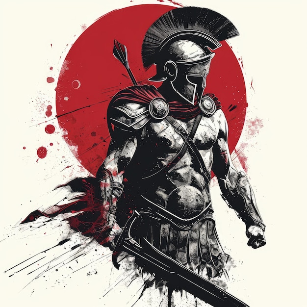 diseño de camiseta gladiador buen diseño 8k ultraHD vector de detalle