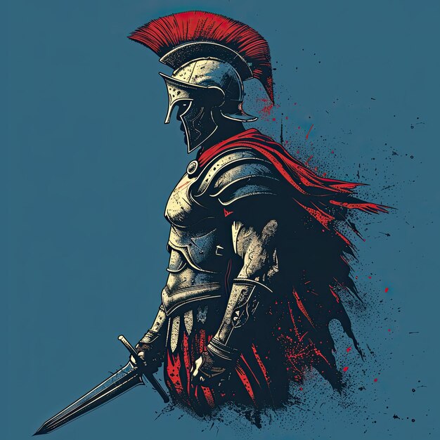 diseño de camiseta gladiador buen diseño 8k ultraHD vector de detalle