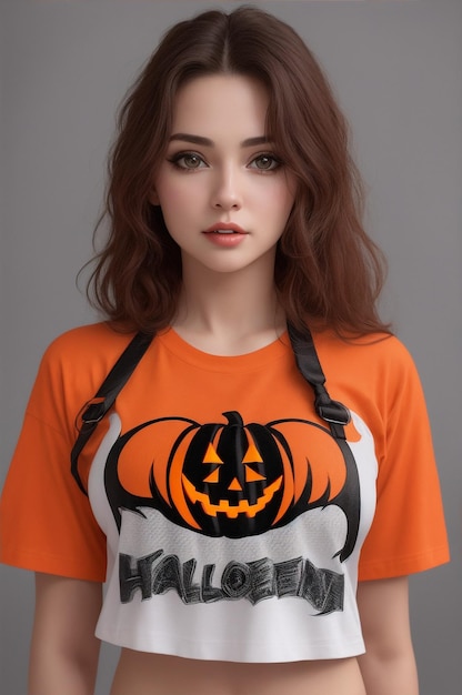 Foto diseño de camiseta de halloween arte para el día de halloween vestido de halloween poner chicas lindas sexy
