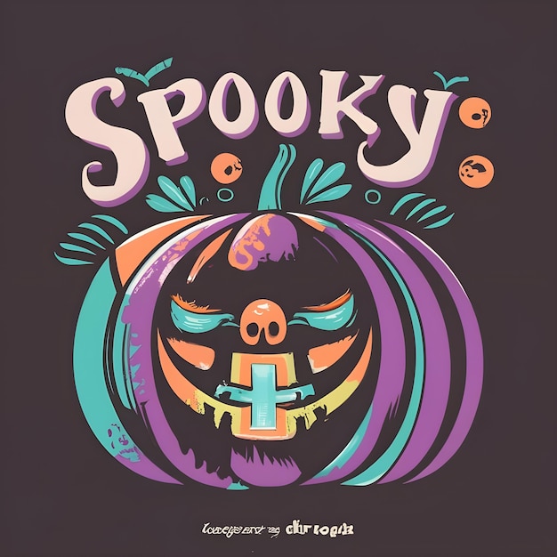 Foto el diseño de la camiseta de halloween creado por la ia