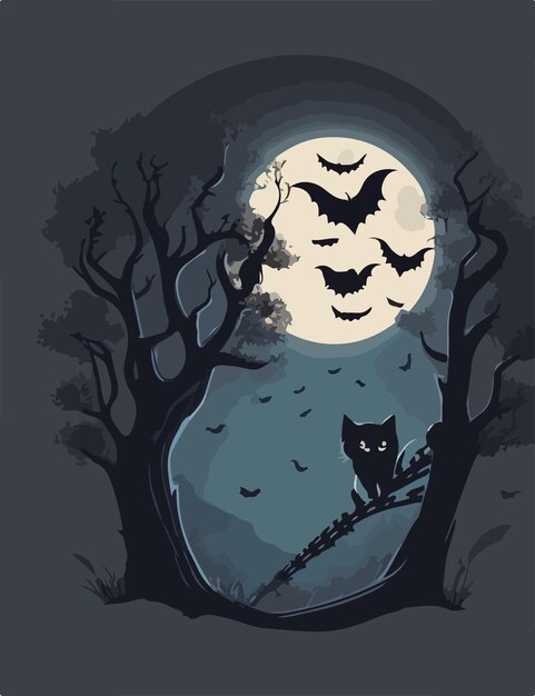 Diseño de camiseta de Halloween para gatos