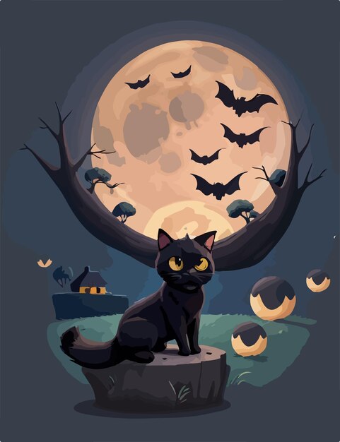 Foto diseño de camiseta de halloween para gatos