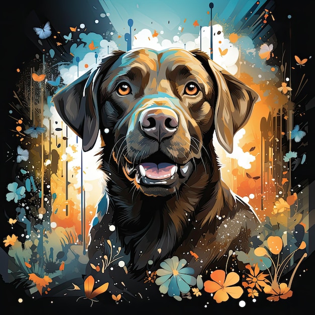 Diseño de la camiseta del Labrador Retriever