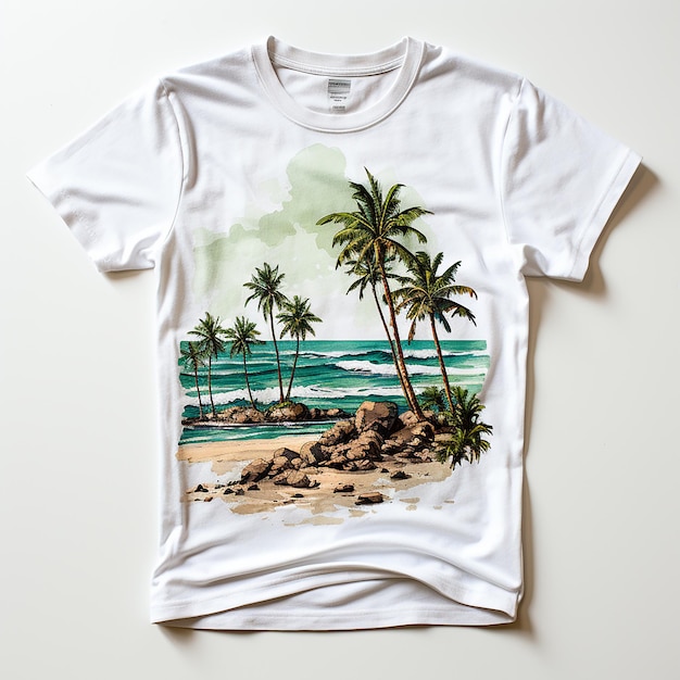 diseño de camiseta con tema de palmera