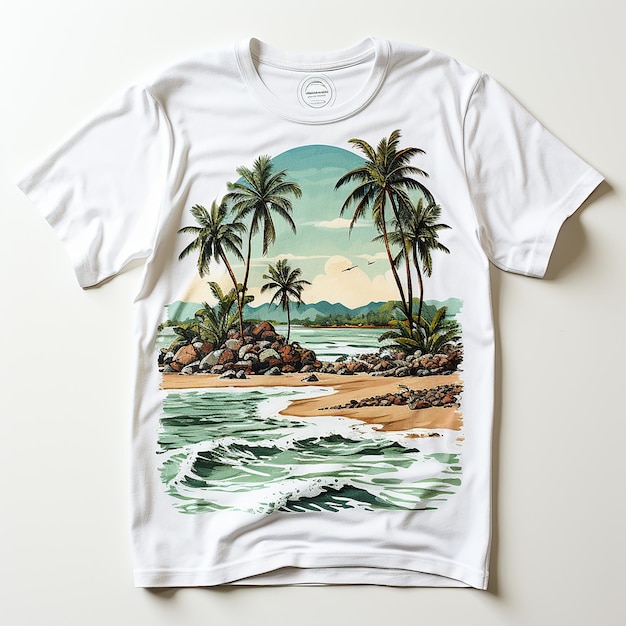 diseño de camiseta con tema de palmera