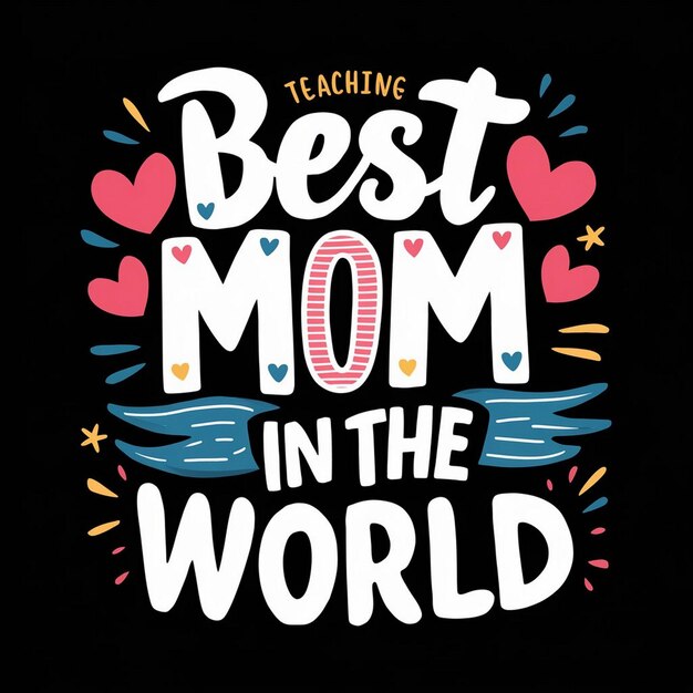 Foto diseño de camiseta vectorial celebrando la amistad con la mejor mamá del mundo eslogan