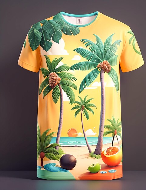 Diseño de camiseta de verano generado por AI