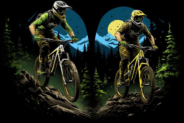 Diseño de camisetas para amantes del ciclismo de montaña