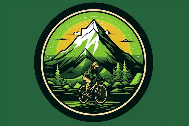 Foto diseño de camisetas para amantes del ciclismo de montaña