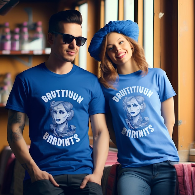 Foto diseño de camisetas para parejas