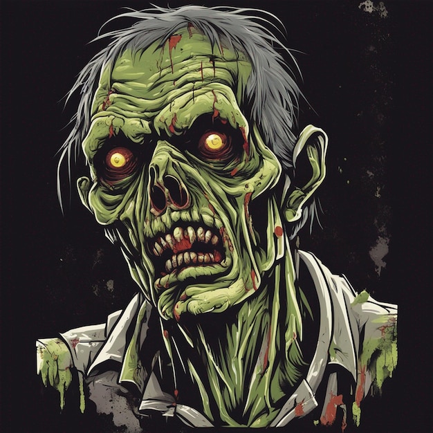 Diseño de camisetas de zombies aterradoras