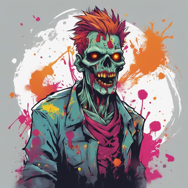 Diseño de camisetas de zombies aterradoras