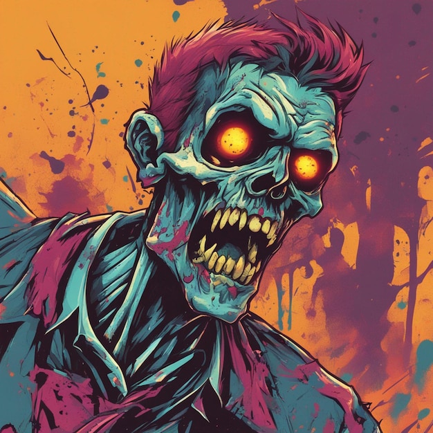 Diseño de camisetas de zombies aterradoras