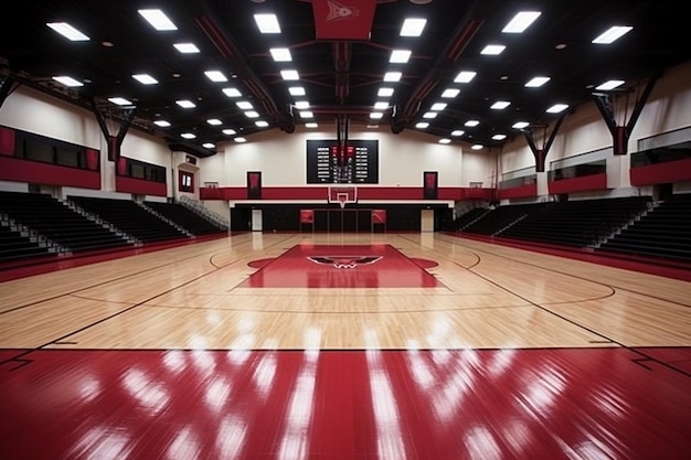 Diseño de la cancha de baloncesto de la escuela secundaria