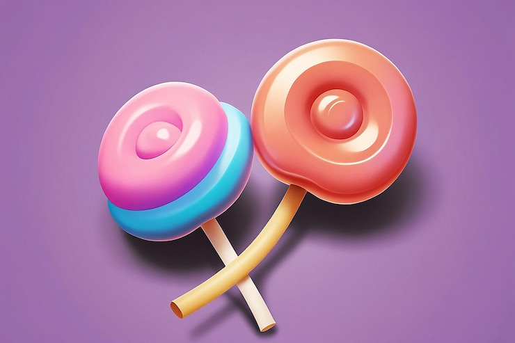 Foto diseño de caramelos 3d vector de caramelo rendering de caramellos gráfico