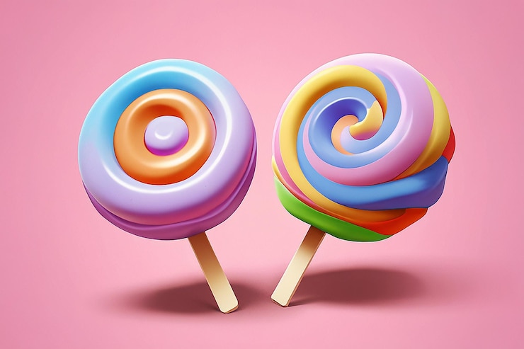 Foto diseño de caramelos 3d vector de caramelo rendering de caramellos gráfico