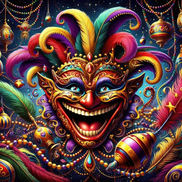 Diseño del Carnaval de Mardi Gras