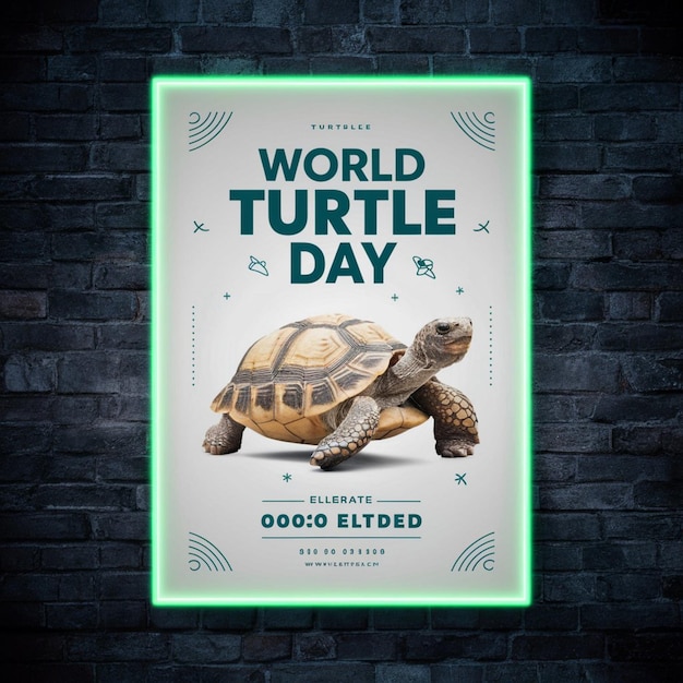Foto diseño del cartel del día mundial de las tortugas