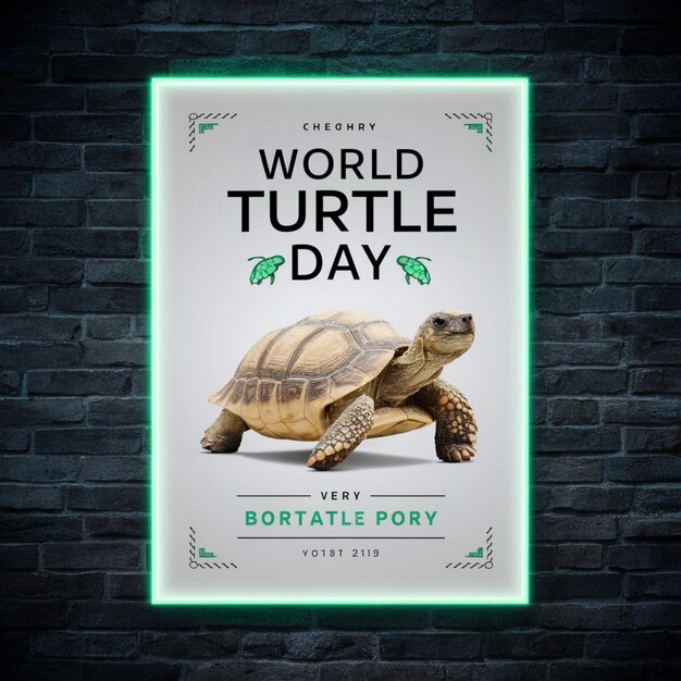 Foto diseño del cartel del día mundial de las tortugas