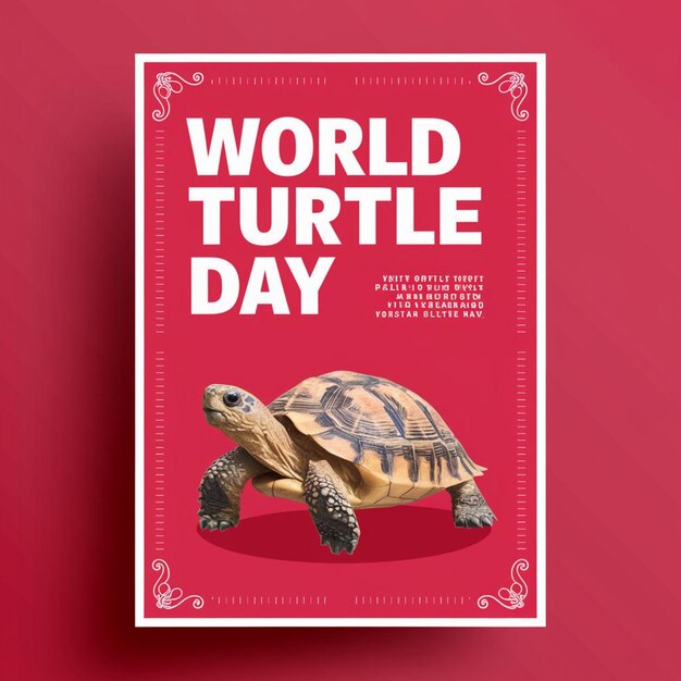 Foto diseño del cartel del día mundial de las tortugas