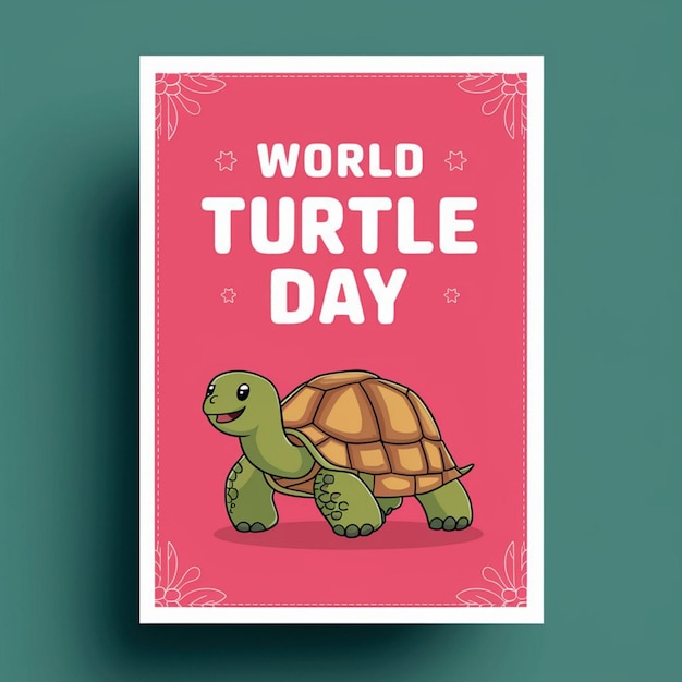 Foto diseño del cartel del día mundial de las tortugas